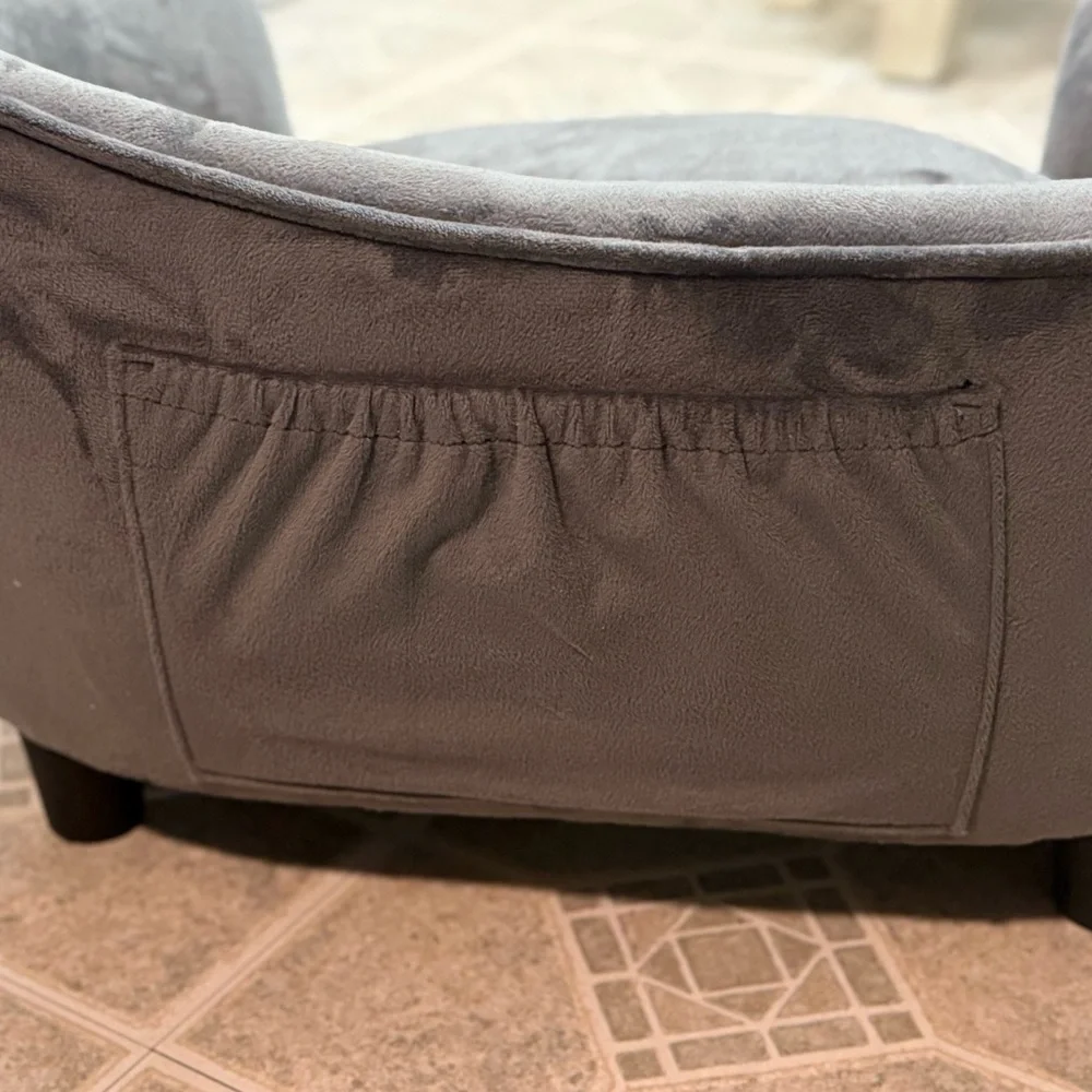 Enchanted Home Pet Ultra Plush Pet Bed in Dark Grey